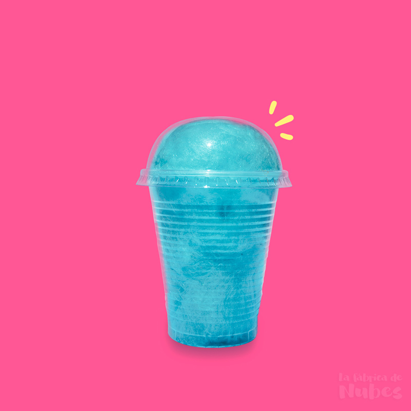 Algodón de azúcar - vaso acanalado - La Fábrica de Nubes